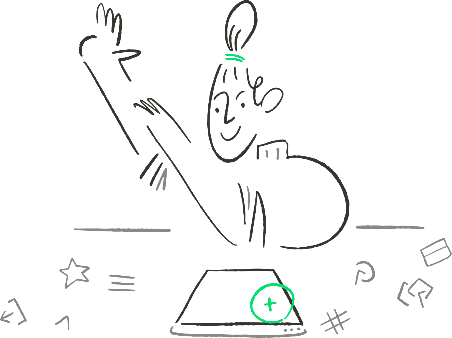 Person celebrating with laptop